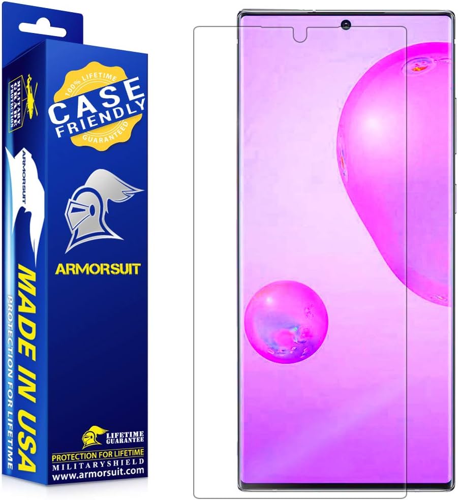         Armor Suit 2 Pack MilitaryShield Screen Protector Designed for Samsung Galaxy Note 20 Case Friendly Anti-Bubble HD Clear Film       