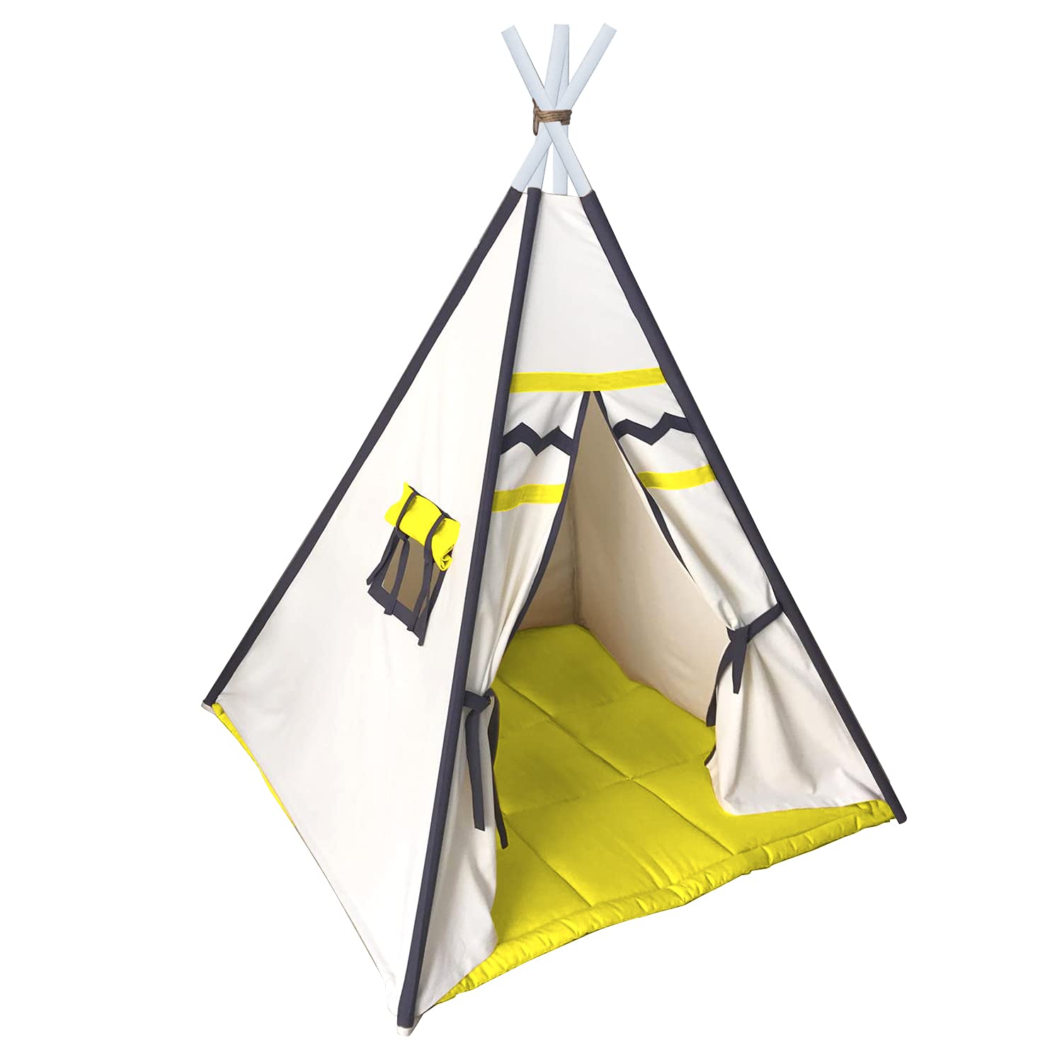next day art Tent house for kids Teepee Play Portable Foldable Flag House Play Tents with Mat for Girl&Boy with Carry Case Canvas Playhouse Indoor&Outdoor with Baby Pillow Parrot-White, 1 Party Theme (B096W2TVCM) Amazon Price History, Amazon Price Tracker