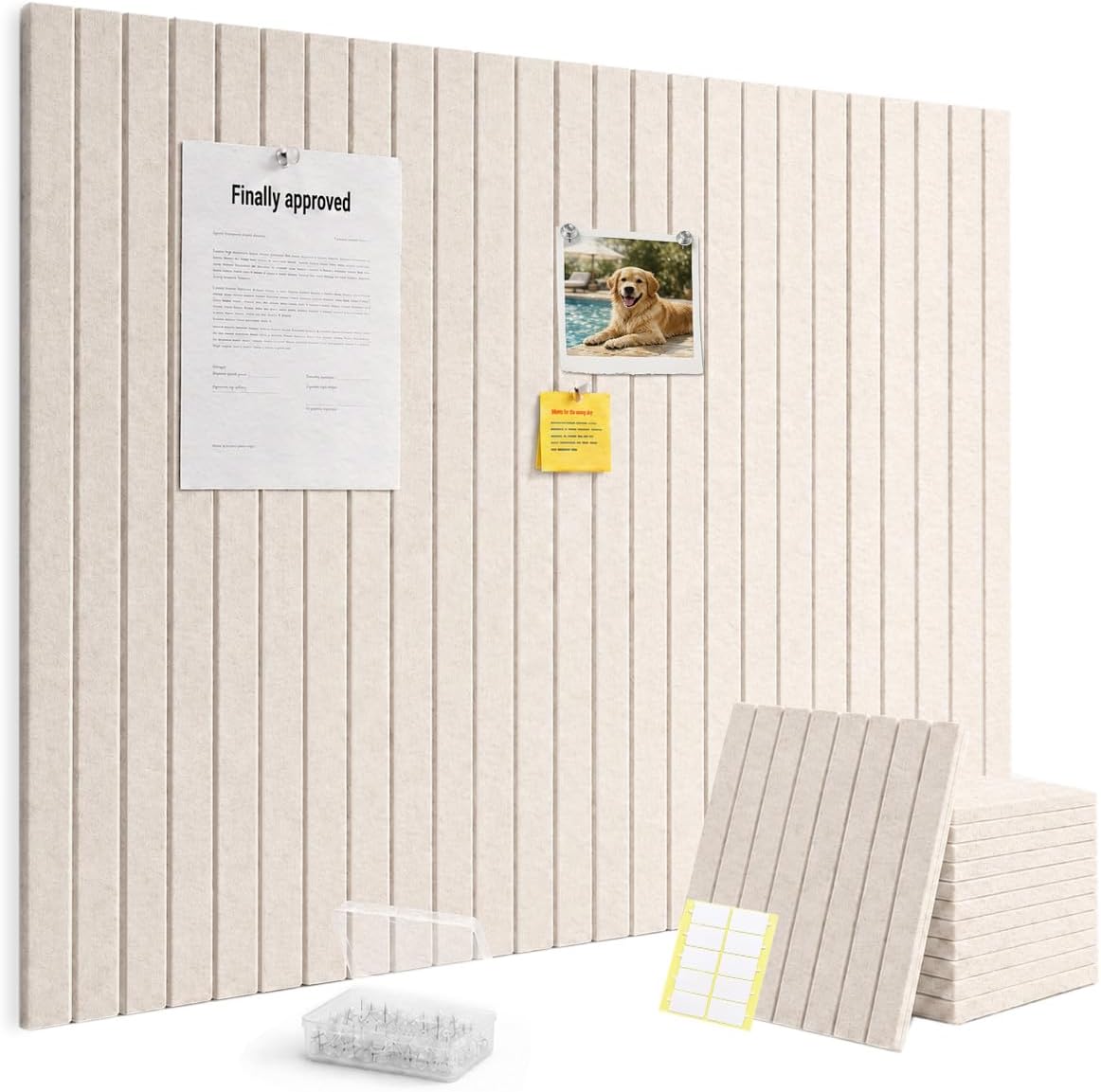 Large Felt Bulletin Board 12-Pack, 48"x36" (Oatmeal)