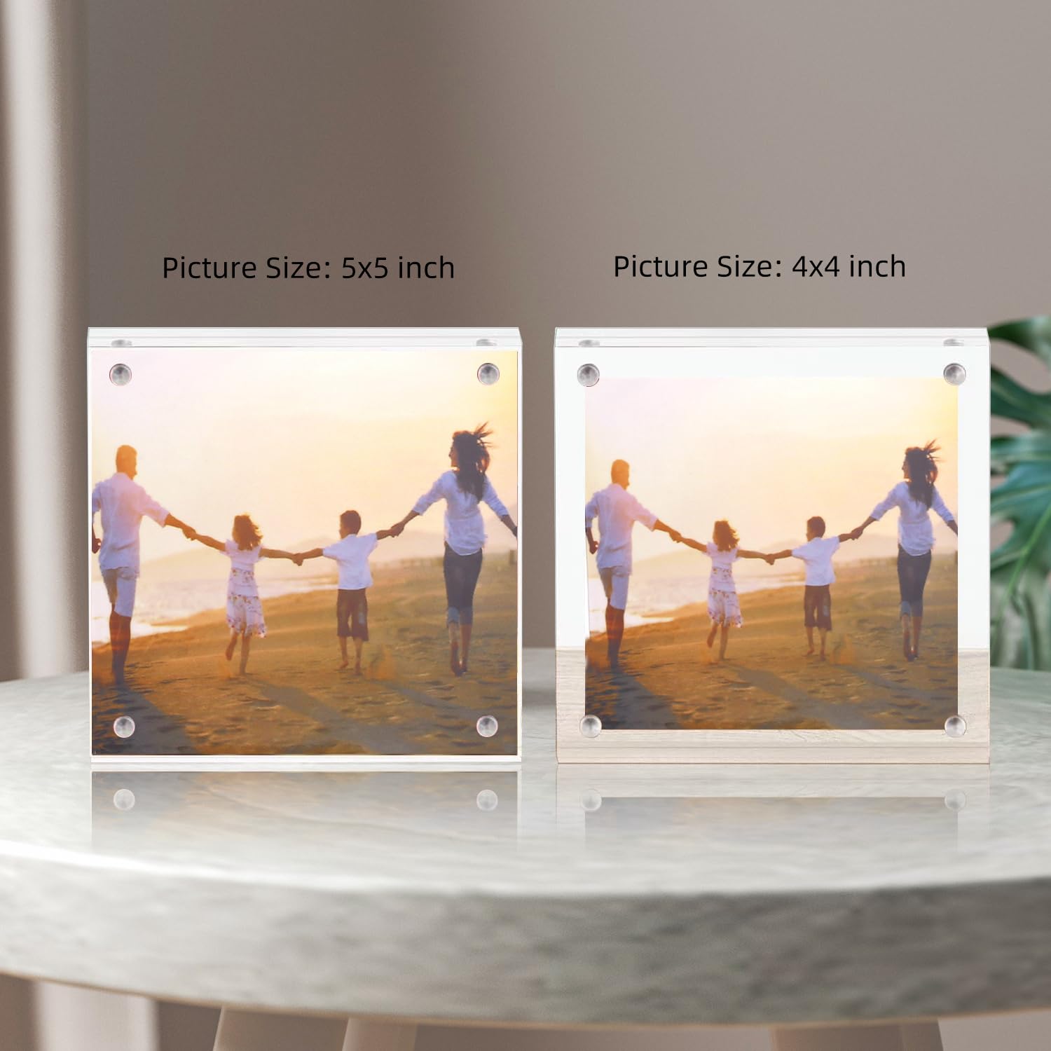 Free! アクリルフォトフレーム 楽天市場】アクリル フォトフレーム 3/5点セット マグネット 写真 貼り