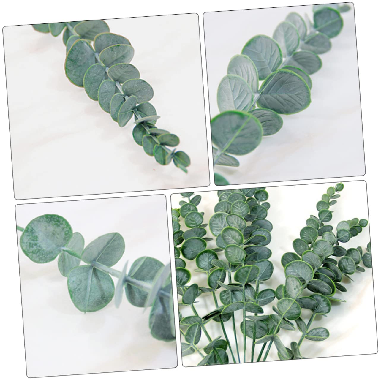 Alipis 2 Set Di Foglie Di Eucalipto Piante Artificiali Decorative Sensazione Di in Qualsiasi Momento Robuste Per Casa Matrimoni Ed Eventi 10 Pezzi * 2