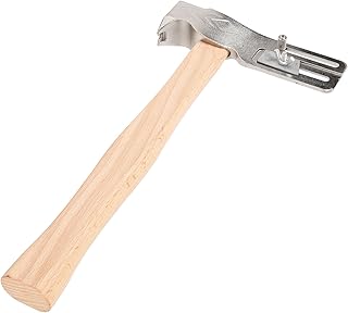 Magnetic Roofing Hammer, Forged Steel Multifunctional Magnet Roofing Hatchet Wooden Handle Roof Axe with Nail Claw and Cutter for Tile and Shingle Installation