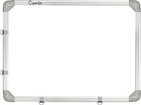 Camin Melamine Whiteboard Non Magnetic 2X3 Feet Double Sided White Board & Chalk Board Both Side Writing Boards,One Side White Marker & Reverse Side Chalk Board Surface (2X3 Feet)