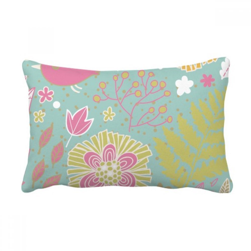 Coussin lombaire feuilles vertes 40x60 cm oreiller de canapé multicolore