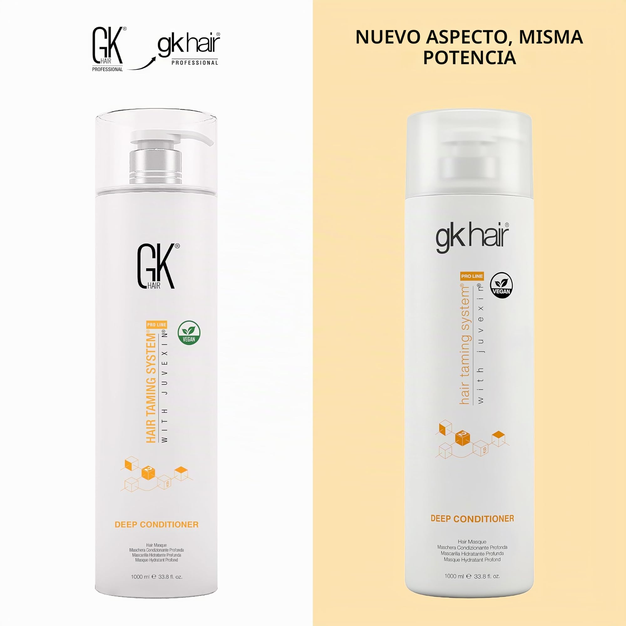 GK HAIR Global Keratin Deep Conditioner Masque 1000ml Tratamiento de reparación hidratante intenso para cabello seco y dañado tratado con color, fórmula de restauración del cabello
