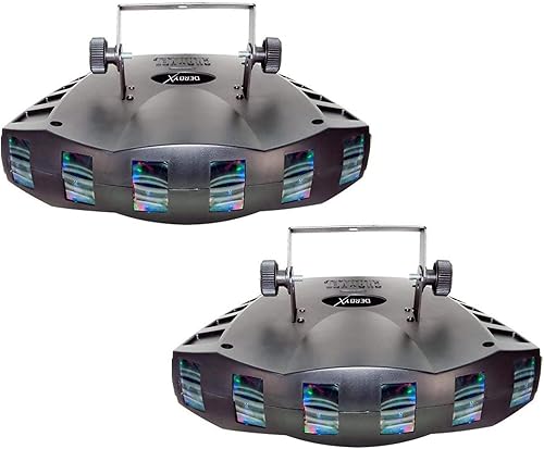 Chauvet DJ Derby X DMX-512 LED RGB multicolor efecto de luz estroboscópica DJ (2 unidades)