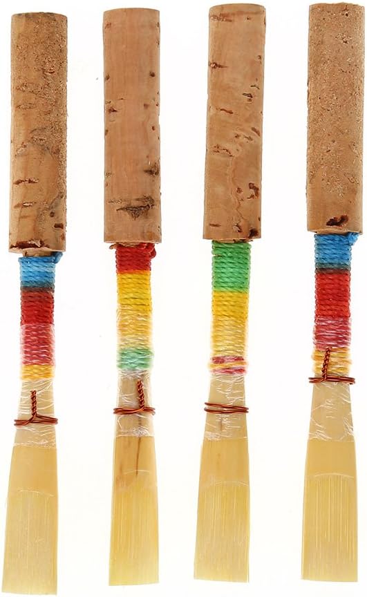 4pcs Oboe Reeds Medium Soft, Synthetic Oboe, Student Oboe Wind Instrument Replacement Parts with Plastic Storage Box for Beginners