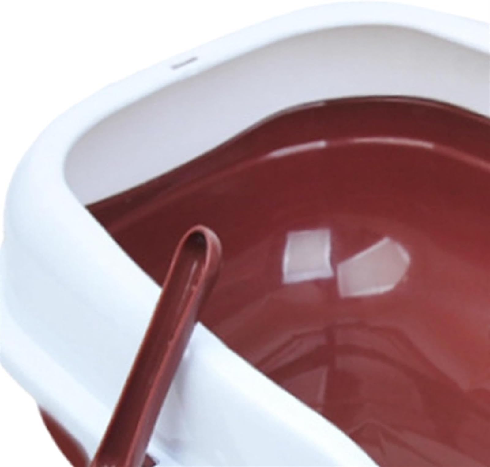 Kuweta dla Kota Solidna Otwarta Górna Kuweta Dla Zwierząt Wytrzymała Do Wszystkich Rodzajów Kuwety Kotów Toaleta Odporna Na Zachlapania Nocnik Kota Nieprzywierająca(Coffe)