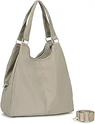 Bolsa Nylon Feminina para Faculdade, Trabalho, Academia e Uso Diário - Bolsa Universitária Lateral de Ombro Impermeável Dia a Dia Casual