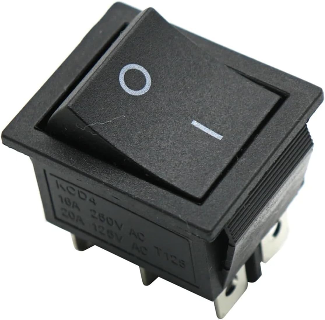 Power switch, Rocker Switch, Latching KCD4 DPST 16A 250VAC 20A 125VAC With Light I/O Multicolor 4-6 Pins(Blue,4Pins)