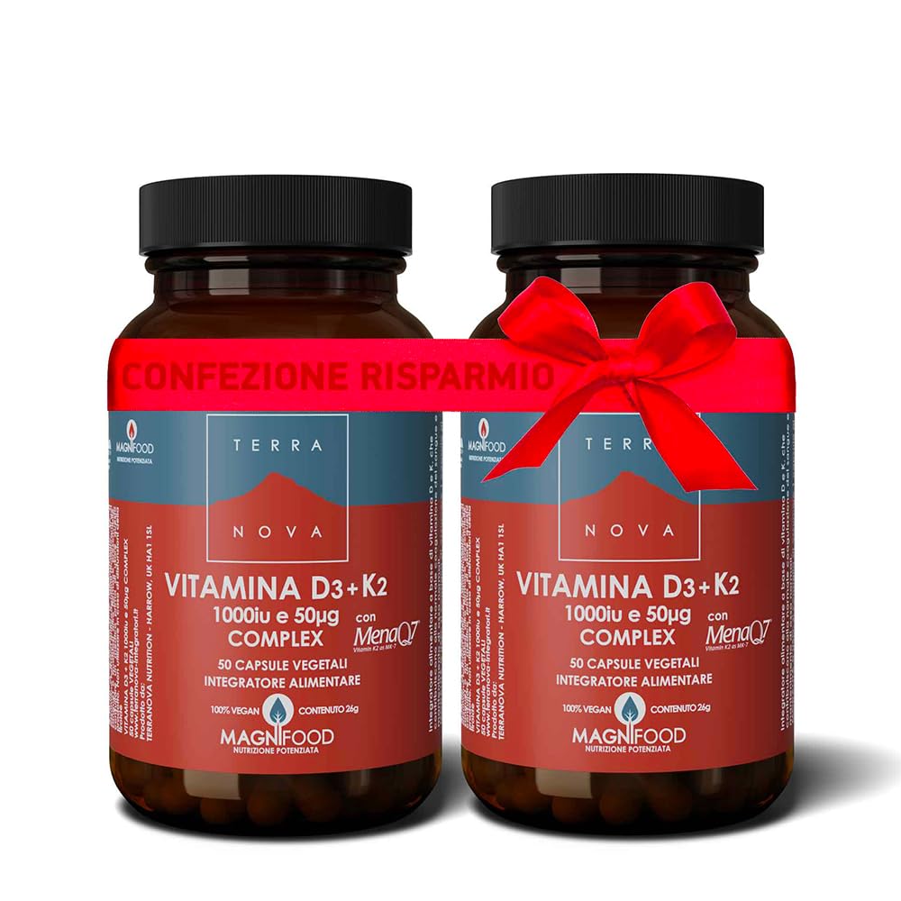 Vitamina D3 + K2 (1000 iu e 50 μg) 50 CPS 2 PEZZI CONFEZIONE RISPARMIO