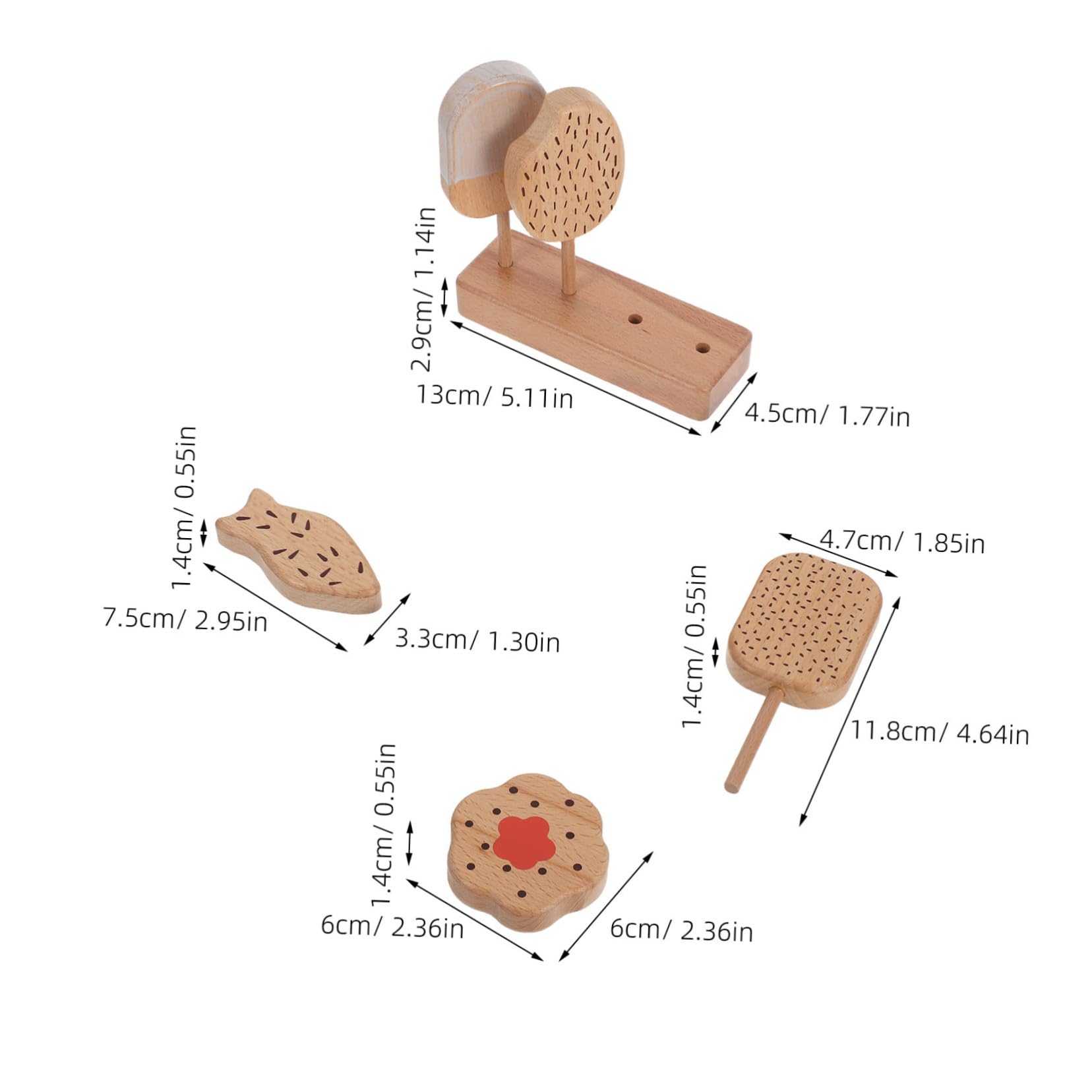 TOYANDONA Giocattoli Di Gelato Per Giocattoli Di Finzione Ciambelle Di Gelato Simulato Set Da Gioco Per Gelateria Cibo Per Cucina In Legno Cibo