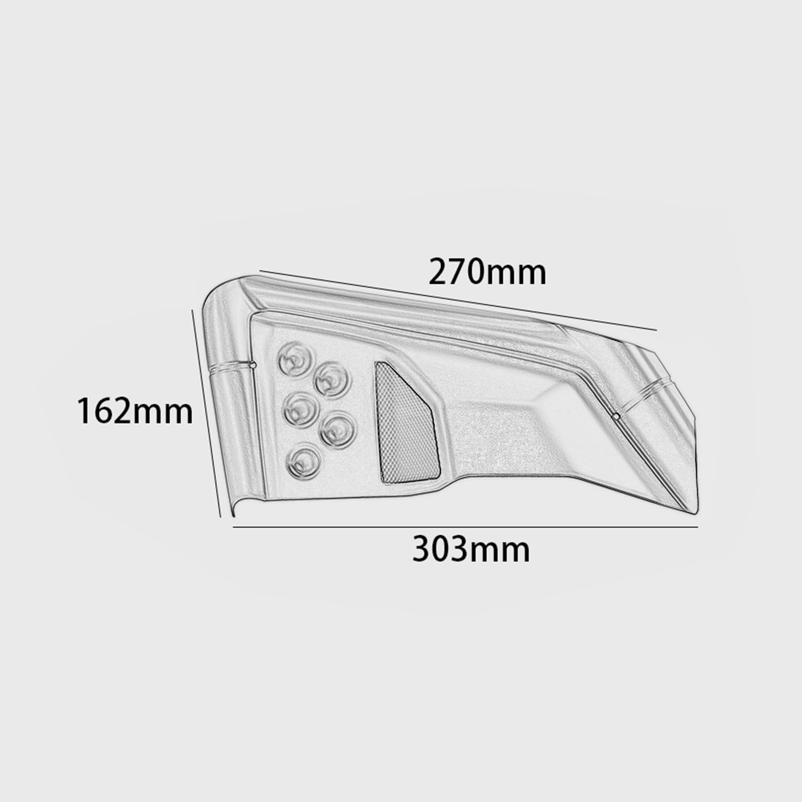 Couvercle Cadre Latéral Moto Wooga Pour Honda Rebel 250/300/500 2017-2024 - Noir Mat