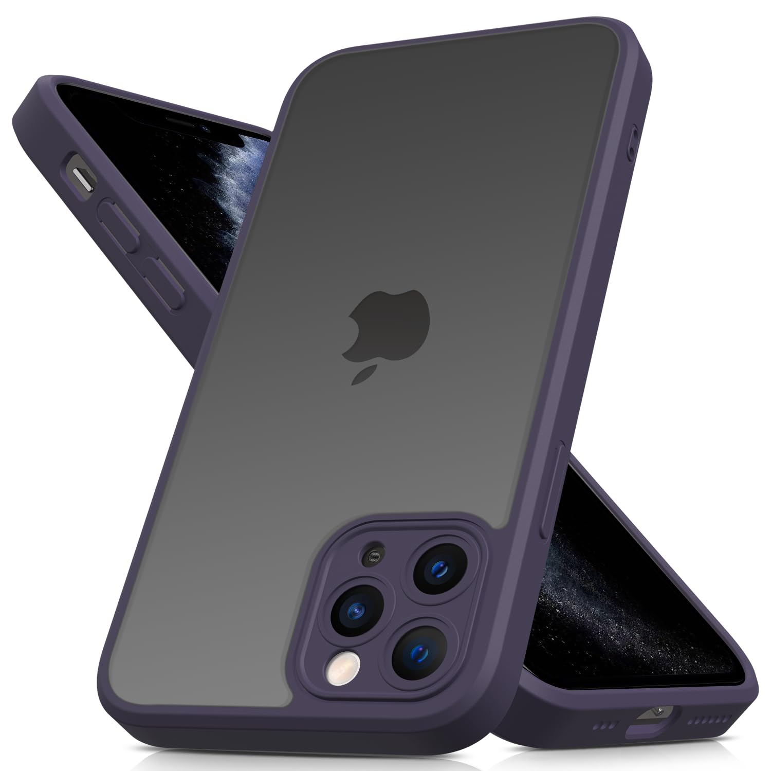 Mootobo für iPhone 15 Pro Max Hülle mit Kameraobjektiv, 10FT Military Grade Drop Protection Handyhülle mit Anti-Fingerprint Matte Back 6.7 Zoll - Deep Green