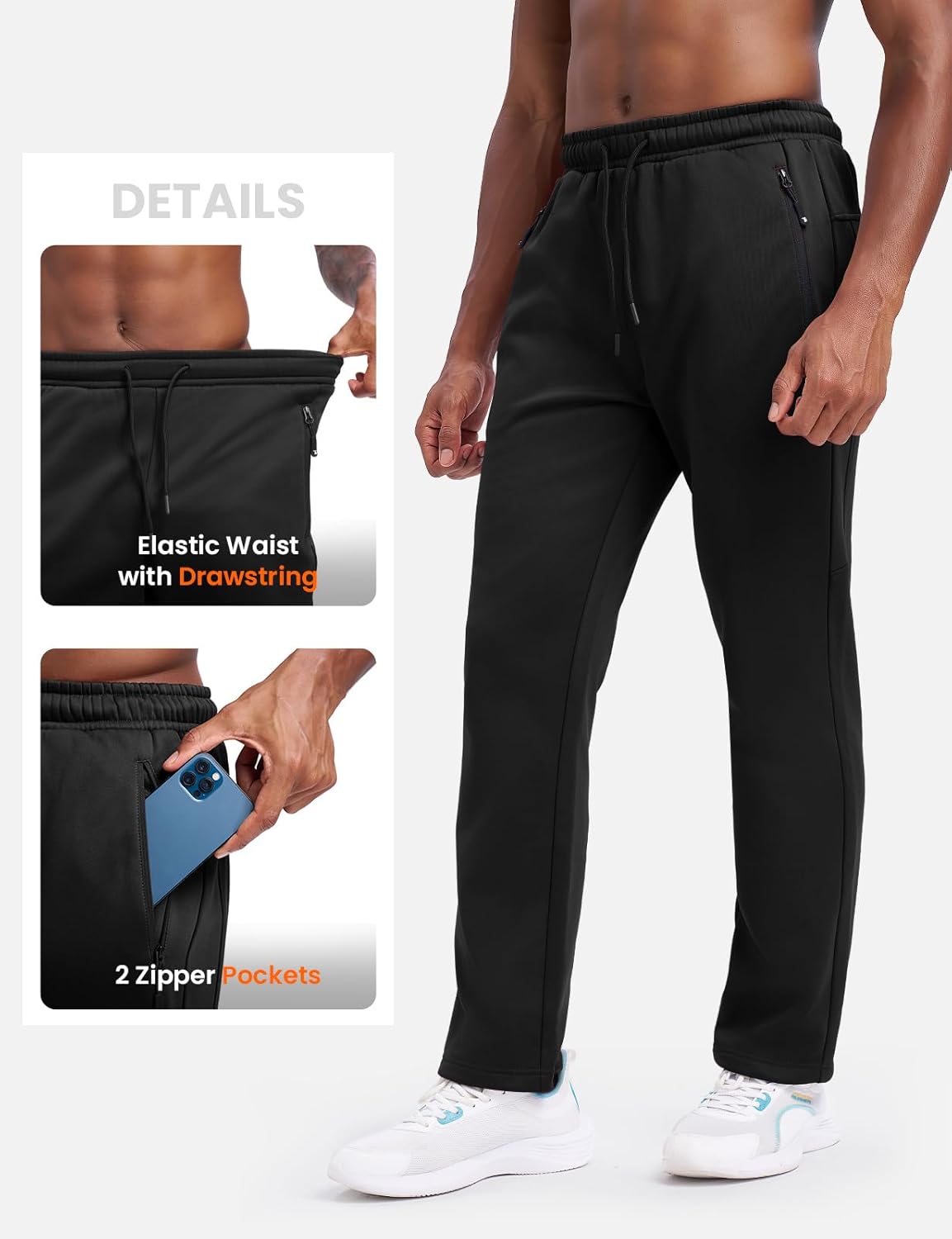 Rdruko Men's Fleece Track Sweat Suit 2 Piece Set Hooded Winter Warm Up Jogging Tracksuit Sweatsuit Sets - Image 6