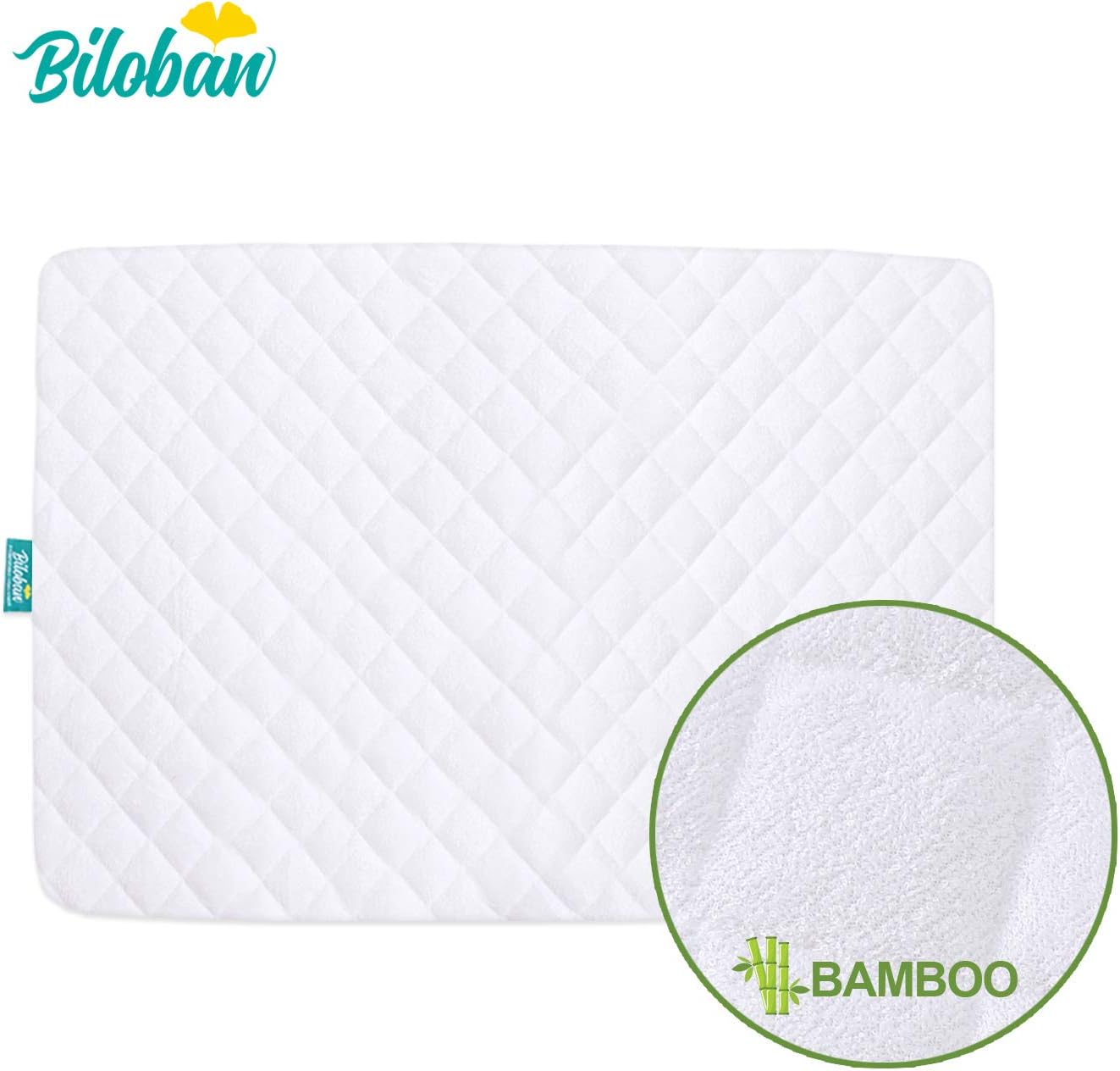 Pack N Play Playard Mattress Pad Cover for Pack and Play Mattress, Premium Bamboo, Smooth & Soft Mattress Covers for Mini / Portable Crib Mattress : Baby