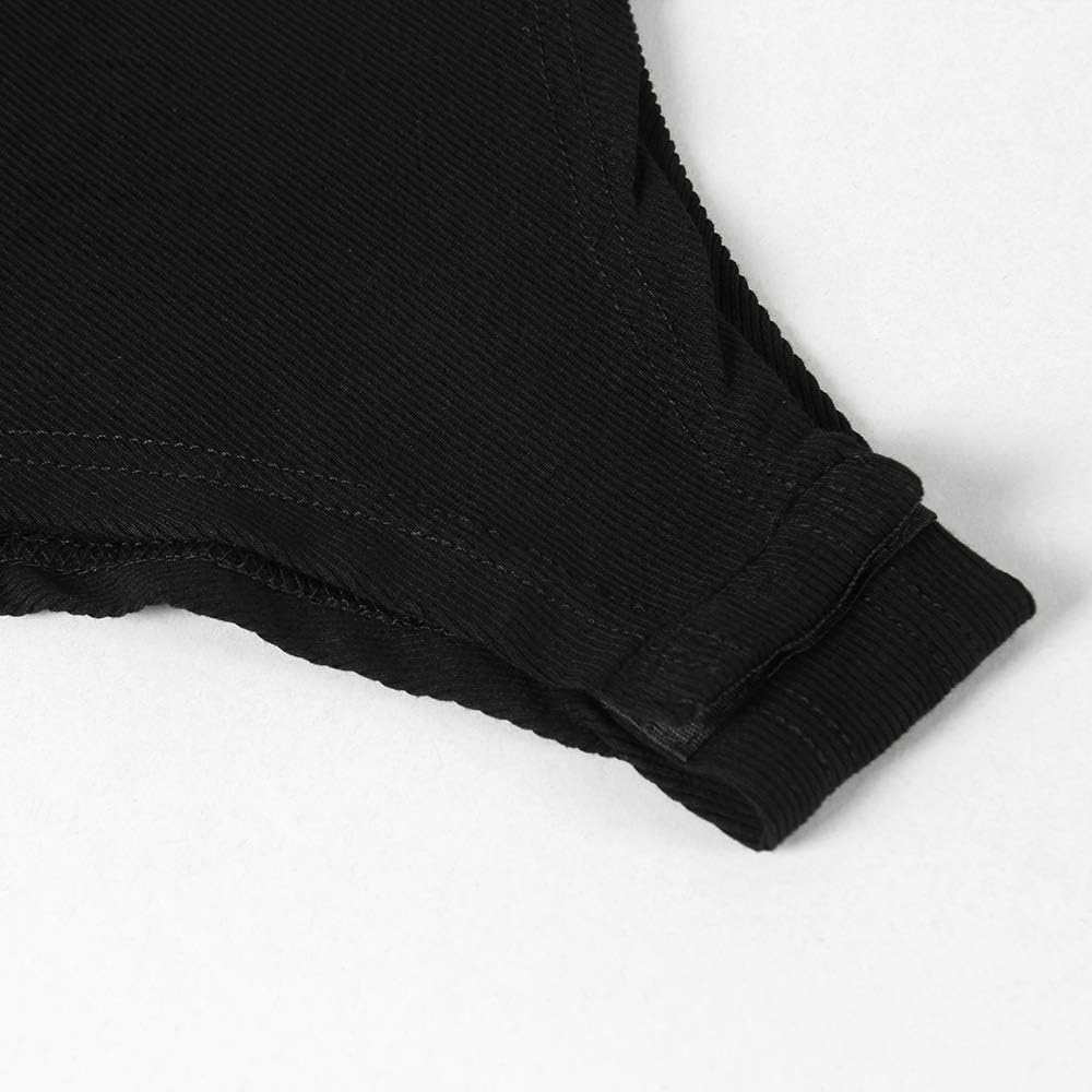 PALINDA Women's Turtleneck Long Sleeve Ribbed Knit Bodysuit Sexy Bodycon Stretchy Leotards - Image 5