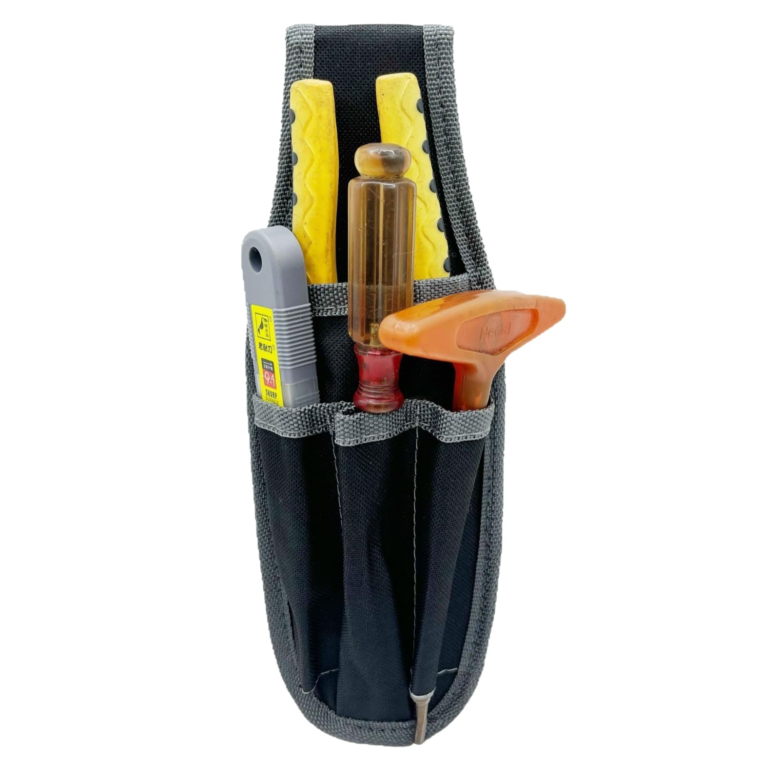 Sanseenia Small Tool Pouch with Belt Clip, Pliers Organizer Holder for Belt, Mini Electrician's Tool Work Bag for Screwdrivers,Snips,Cutters