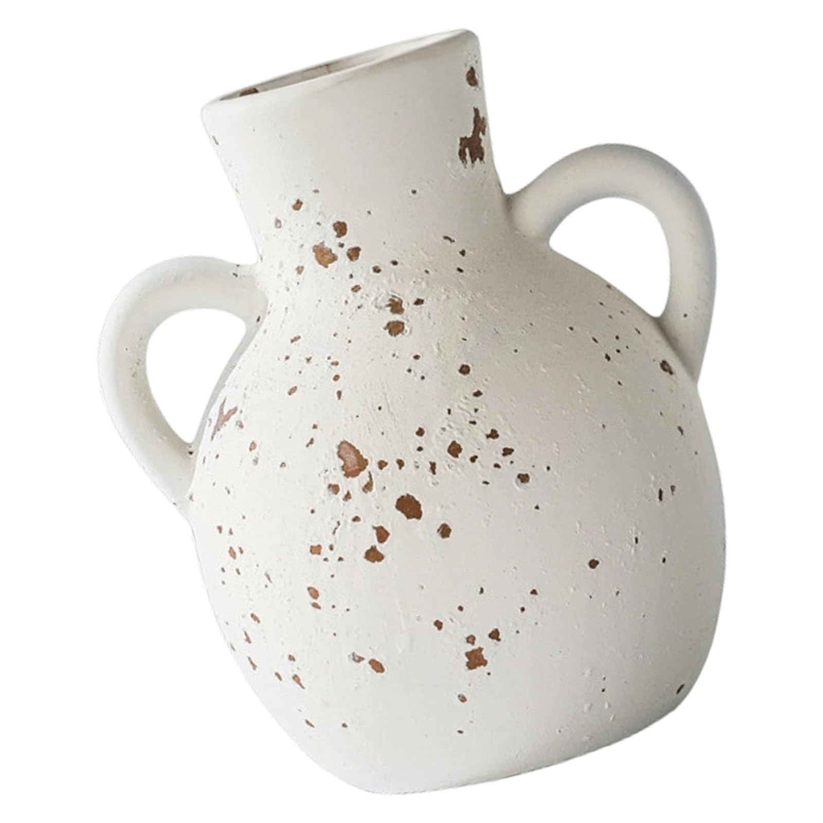 Gissroys Farmhouse Pottery Vase with Handles, Table Centerpiece Decor, Perfect Housewarming Ceramic Vase