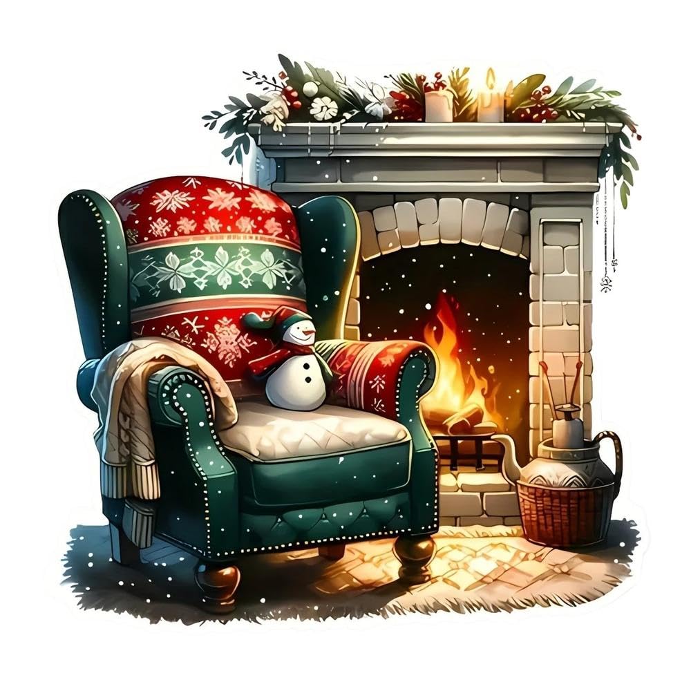 Fireplace Vinyl Stickers Suitable for Laptops Bottles Trucks