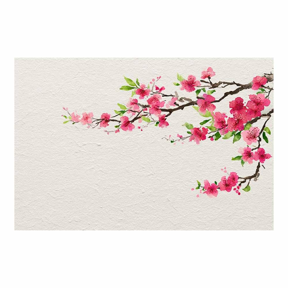 ZAMAEIU Large Nature Canvas Paintings Prints Branch-painted flower Landscape Picture, Modern Living Room Decor, Dining Room Hallway Home Decoration(pink)-60x90cm Unframed
