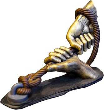 Strong grip 14.20 inch, handmade statue, Living decoration, art gift, Luxury craft, home decor, sculpture Mukemel Designs-BTC0003/4 Brown