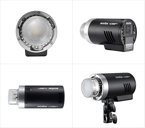 Miniatura 5 de Godox AD300Pro - Luz estroboscópica para exteriores 24 G inalámbrica 300 W TTL 18000 s 320 veces flash de potencia completa batería recargable