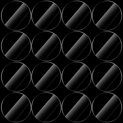 Miniatura 5 de 16 unidades de discos acrílicos redondos circulares transparentes de 0.08 pulgadas de grosor, para marcos de fotos, pintura y manualidades