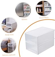 Vista 9 de 2Pcs Transparent Stackable Shoe Storage Organizer with Lids Plastic Containers for Shoes Closet Organizer Storage Boxes for Easy Access and