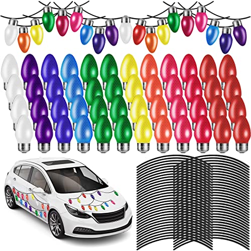 Imanes de Navidad para coche con 128 luces y cables reflectantes 2
