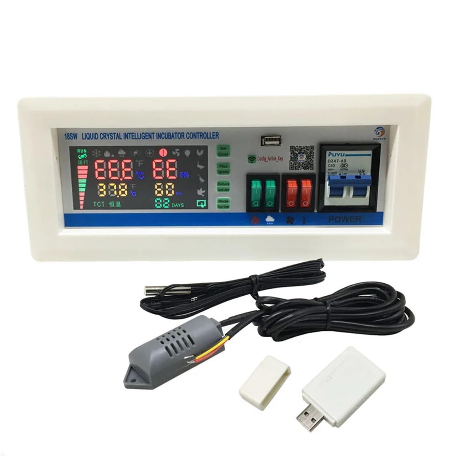 Kontroler Temperatury, XM-18sw Zdalny kontroler inkubatora termostat W pełni automatyczny i wielofunkcyjny kontroler inkubatora jaj dla systemu App