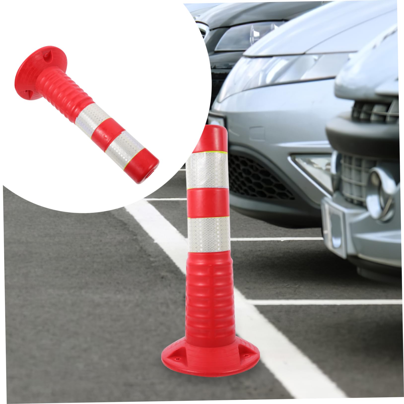 Colonne D'avertissement Anti-Collision en Plastique Réfléchissant, Position Réglable, pour Sécurité Routière et Parking