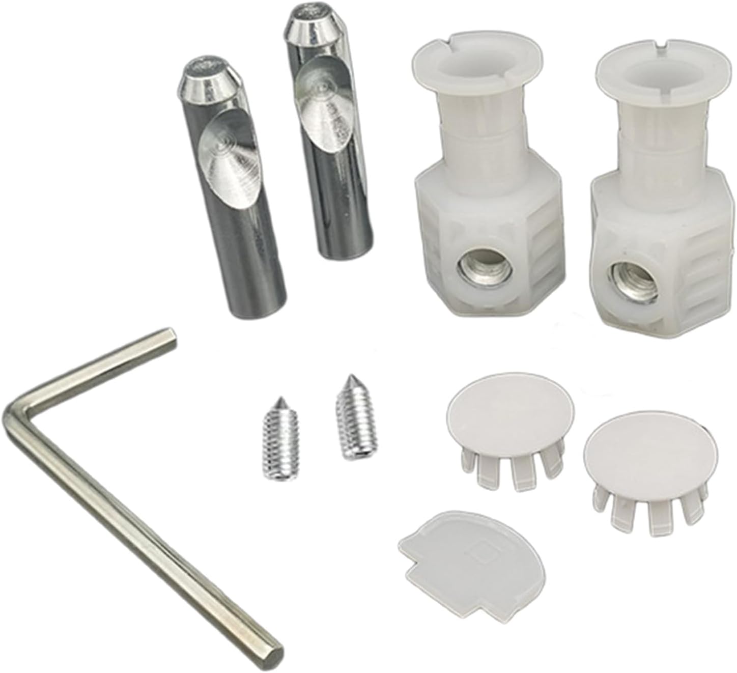 1 Pair Toilet Fixing Kit Universal Back to Wall Toilet Fixing Bolts Kits for Wall Hung Toilet, Toilet Lid Screws Top Fixing Hinges Bathroom Repair Fixings Bracket and Screws for Floor Bathroom Toilet