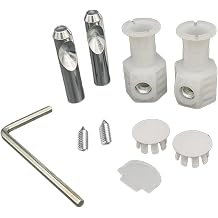 1 Pair Toilet Fixing Kit Universal Back to Wall Toilet Fixing Bolts Kits for Wall Hung Toilet, Toilet Lid Screws Top Fixing Hinges Bathroom Repair Fixings Bracket and Screws for Floor Bathroom Toilet