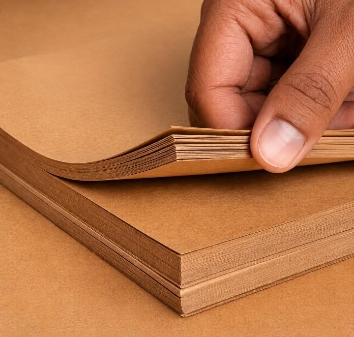 300 GSM A4 Kraft Cardstock Paper 25 Nos Thick Brown Craft Sheets for Drawing, Menu Cards, Paper Craft, Scrapbooking & DIY Use-image-7