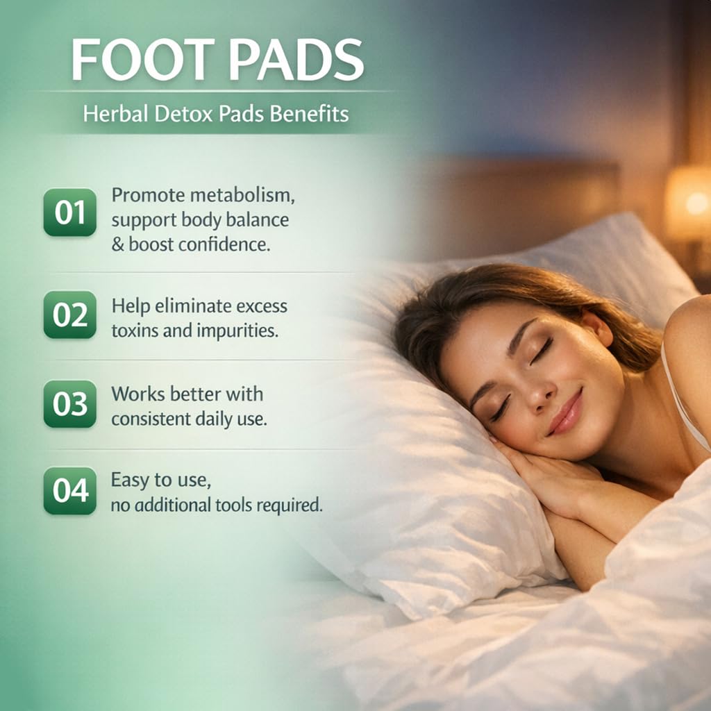 Detox Foot Pads | Natural Ingredients for Sleep Aid Pain Relief | Toxin Removal with Bamboo Vinegar and Acupoint Micro-Massage Technology Detox Foot Patch (Pack 3) — Amazon image 4