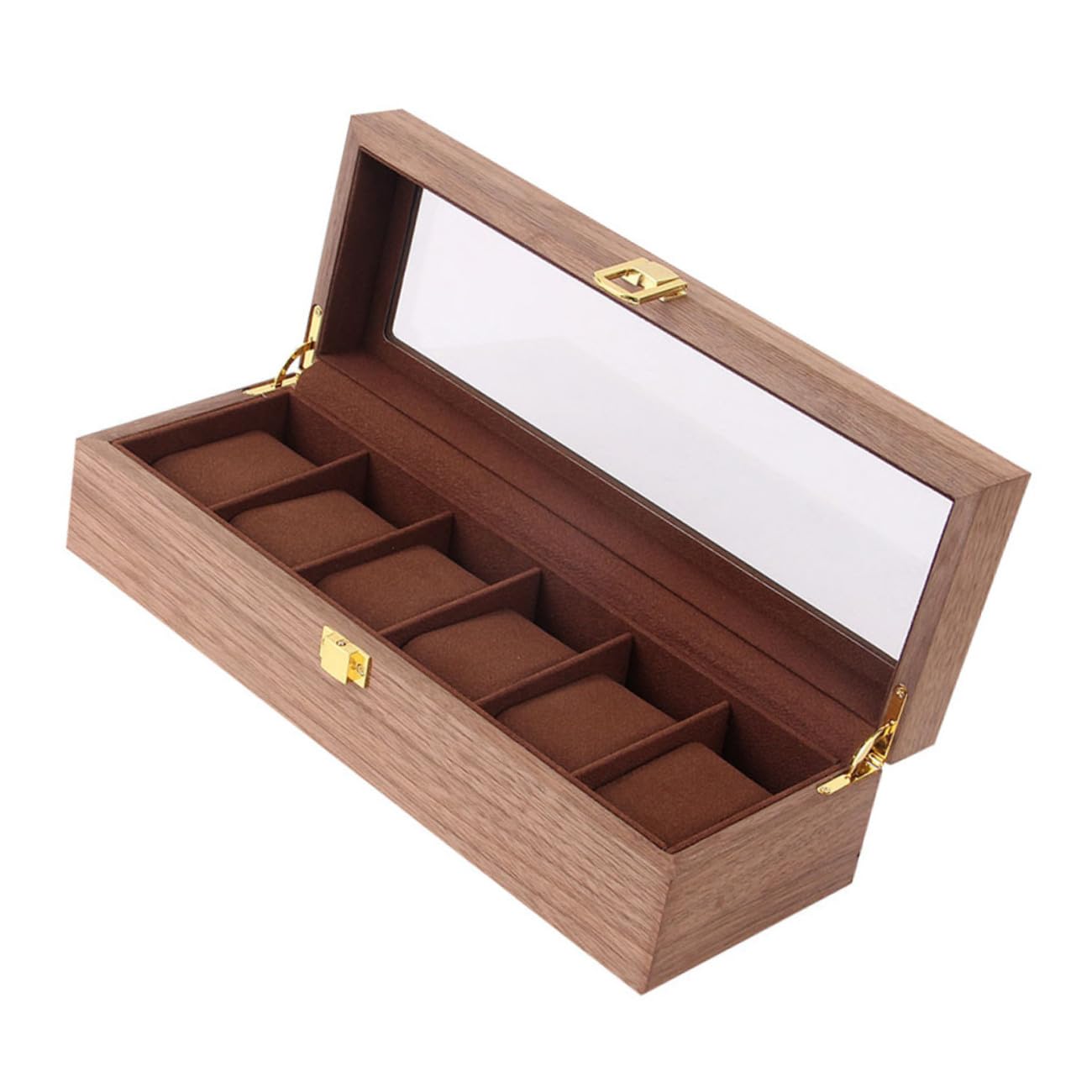 COLLBATH Estuche Relojes Caja Guardarelojes Organizador Ranuras Joyero Madera Duradero