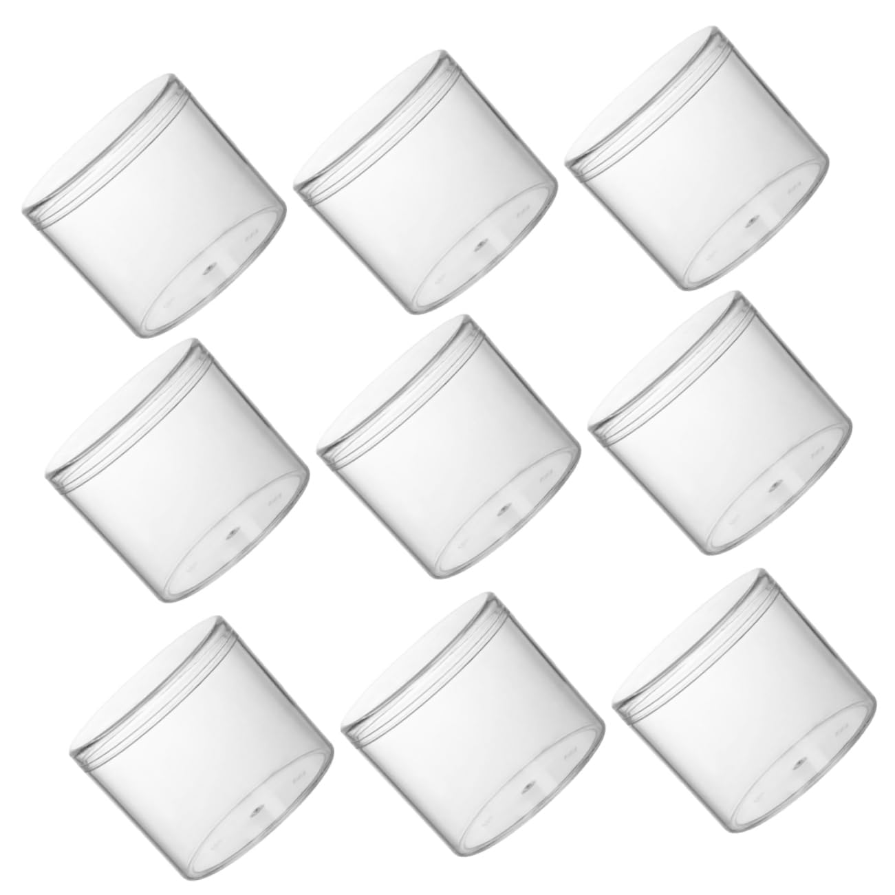 15 Tarros de Plástico Redondos de 400ml con Tapa para Almacenamiento de Alimentos, Reutilizables y Transparentes, Ideales para Organización de Despensa