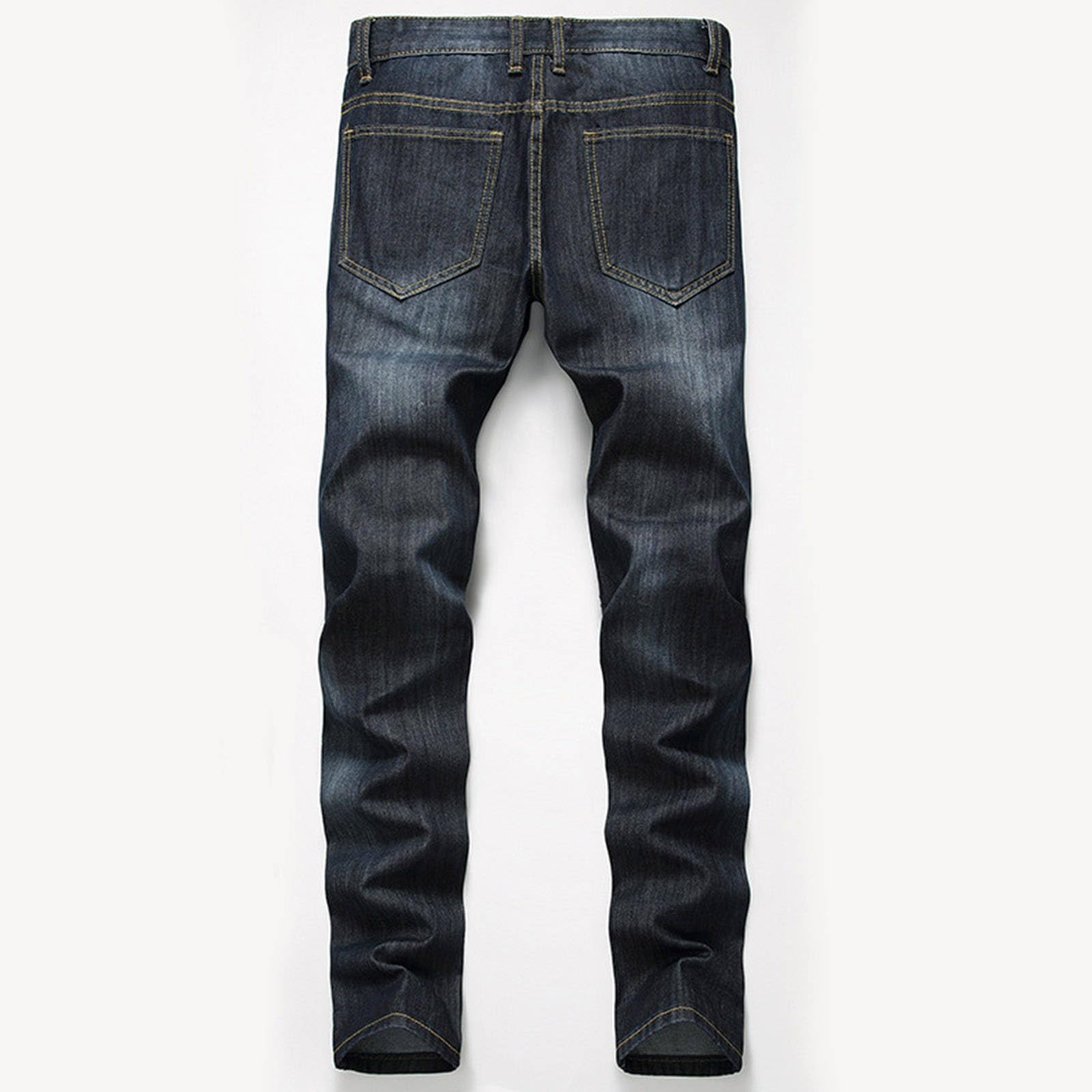 Jeans da uomo slim fit, denim destroyed, elasticizzati, con tasche
