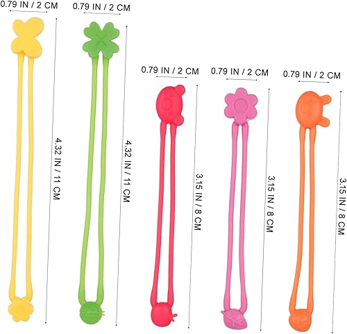 Miniatura 2 de UPKOCH 5 bandas de silicona para cocina, banda de goma Bento, bandas elásticas de goma, bandas de diario, contenedor de almuerzo, bandas de