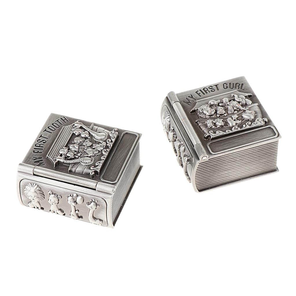 Generic Vintage Baby Keepsake Gift First Tooth and First Box, as described, Antique Silver