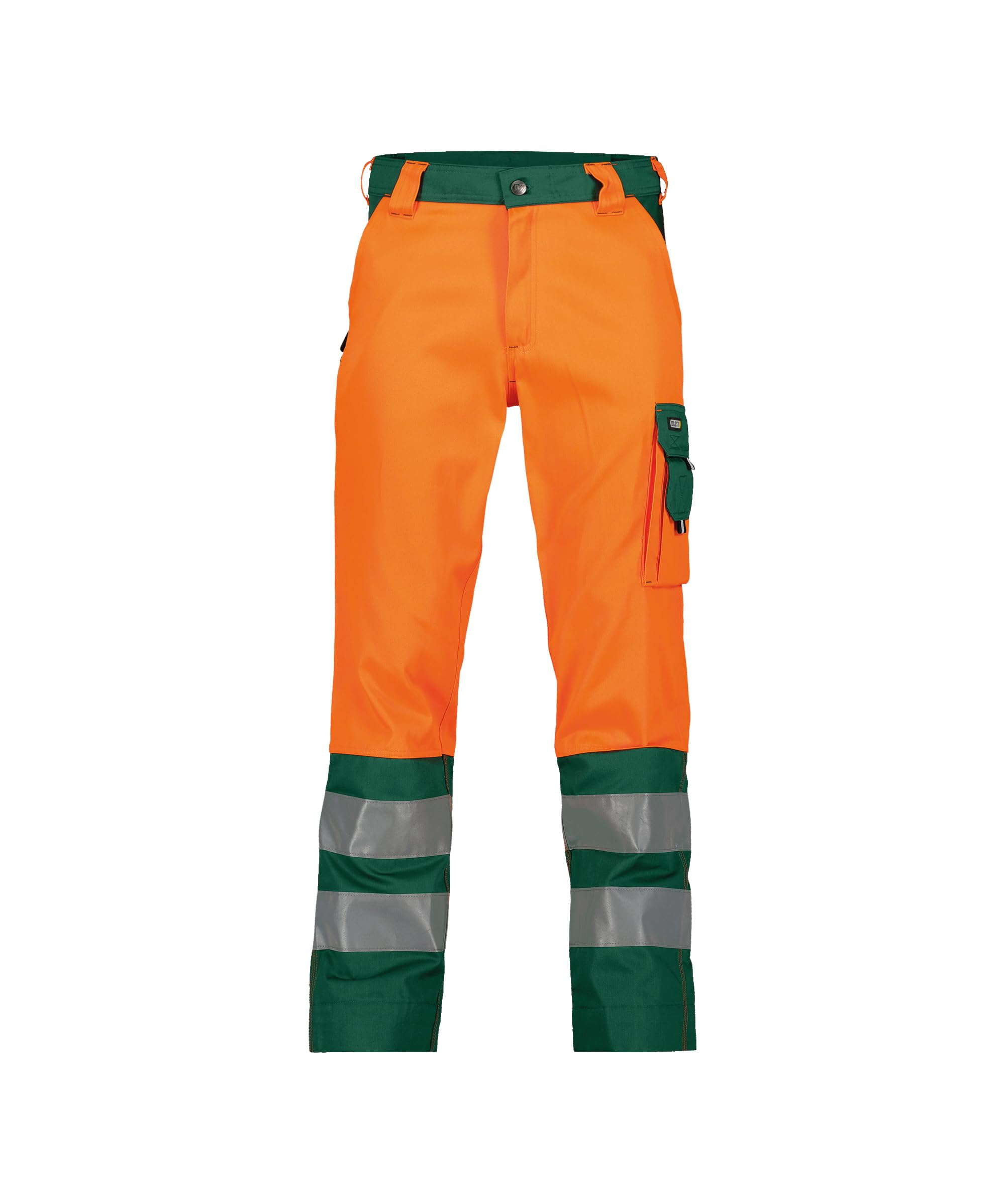DASSY Lancaster Spodnie robocze o wysokiej widoczności - rozmiar 54 - FLUO ORANGE/BUTTLE GREEN
