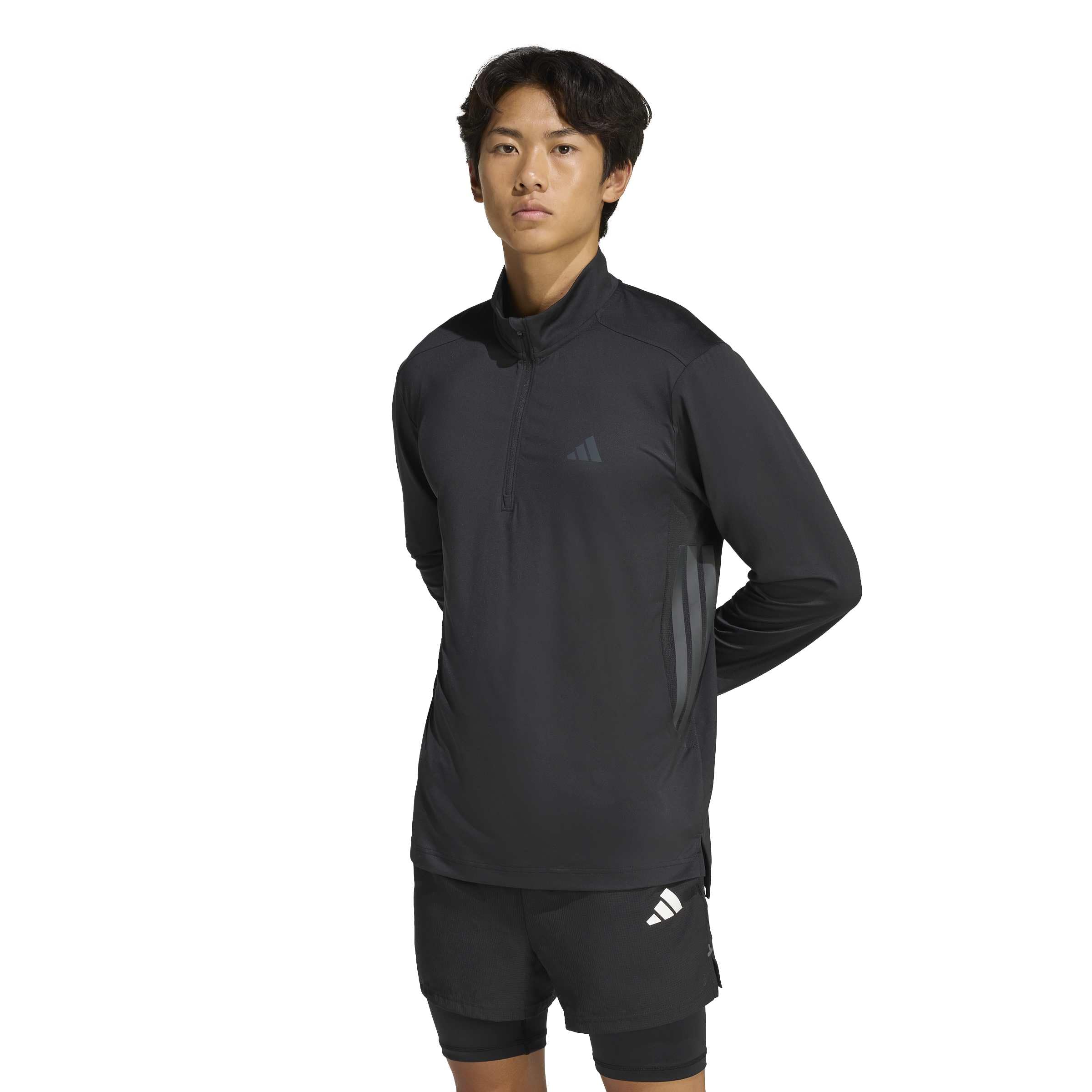 adidas Men's Tech Essentials Workout 1/4 Zip Sweatshirt, black, M