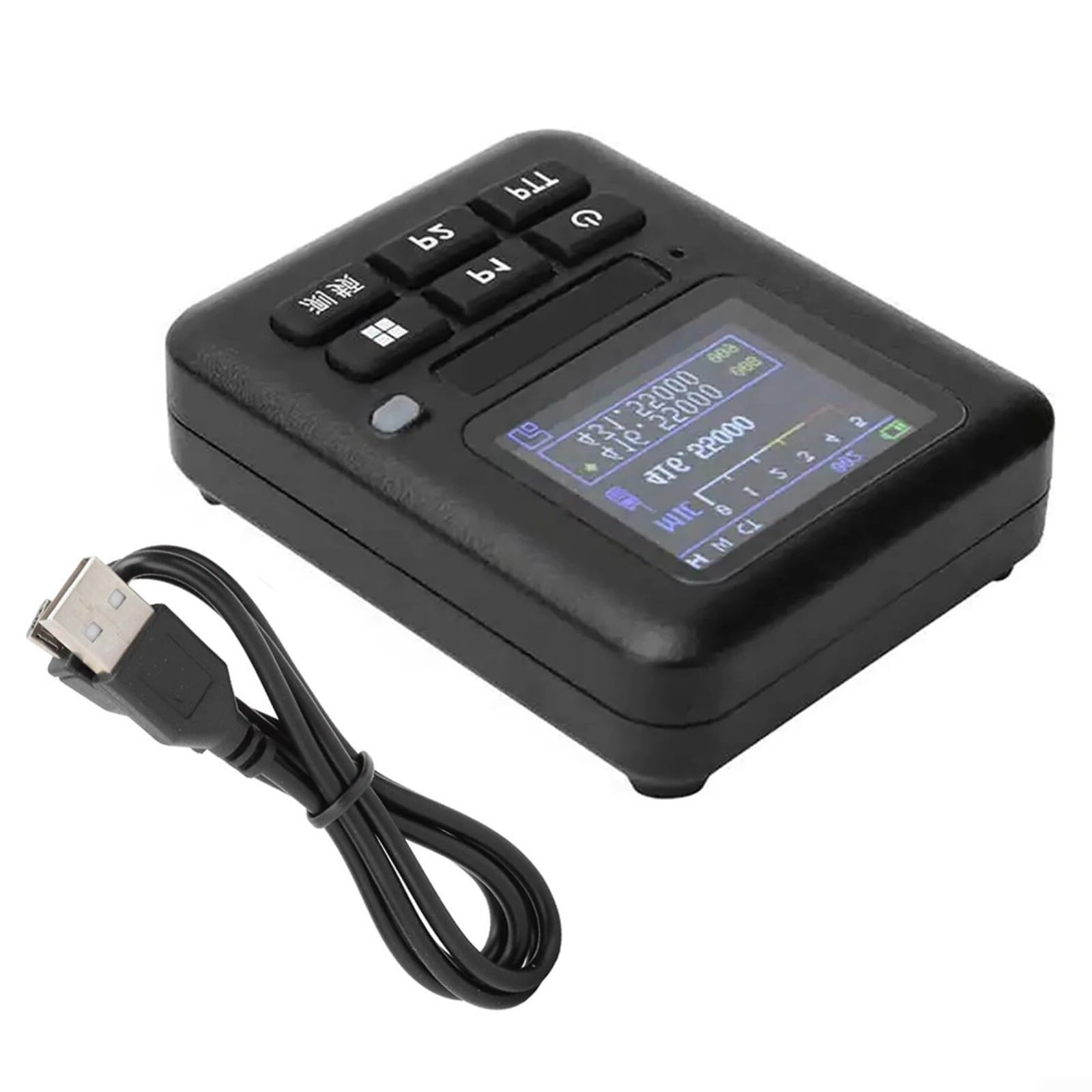 1 contatore di frequenza walkie-talkie con batteria da 500 mAh, decodifica rapida per gli appassionati di radioamatori e gli utenti esterni