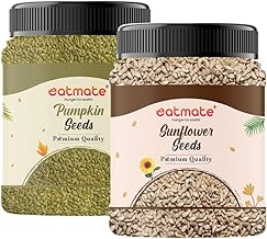 Eatmate Seed Combo of 2 (Pumpkin & Sunflower) 250gms each Jar Pack | Immunity combo for Weight Management| Immunity buster combo | Mix Seeds for Eating | Diet Pack | Superfood