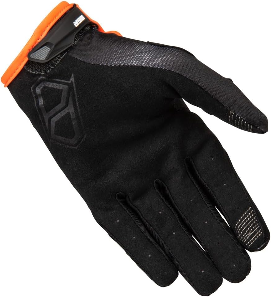 MSR Axxis Range Riding Gloves – Unisex Black/Grey/Orange – Lightweight Motocross, MTB, BMX & Powersports Gloves for Men & Women