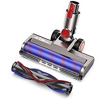 Spazzola Compatibile con Dyson V7 V8 V10 V11 V15 per Aspirapolvere, Spazzola di Ricambio che Ruota di 180° e si Adatta a Un’ampia Gamma di Pavimenti, con 4 Testine LED e 2 Rulli di Ricambio