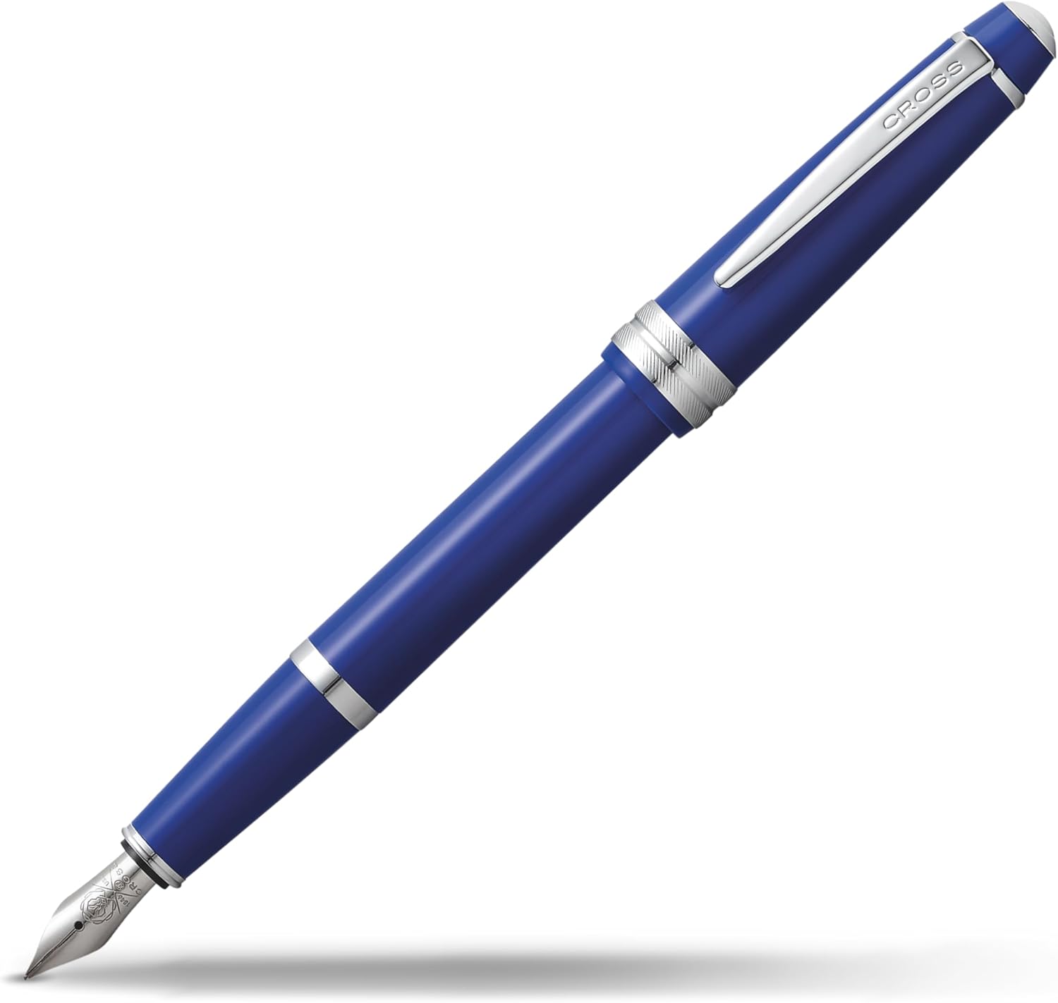 Cross Bailey LightPolished Resin Refillable Fountain Pen, Extra-Fine Nib, Includes Premium Gift Box – Blue