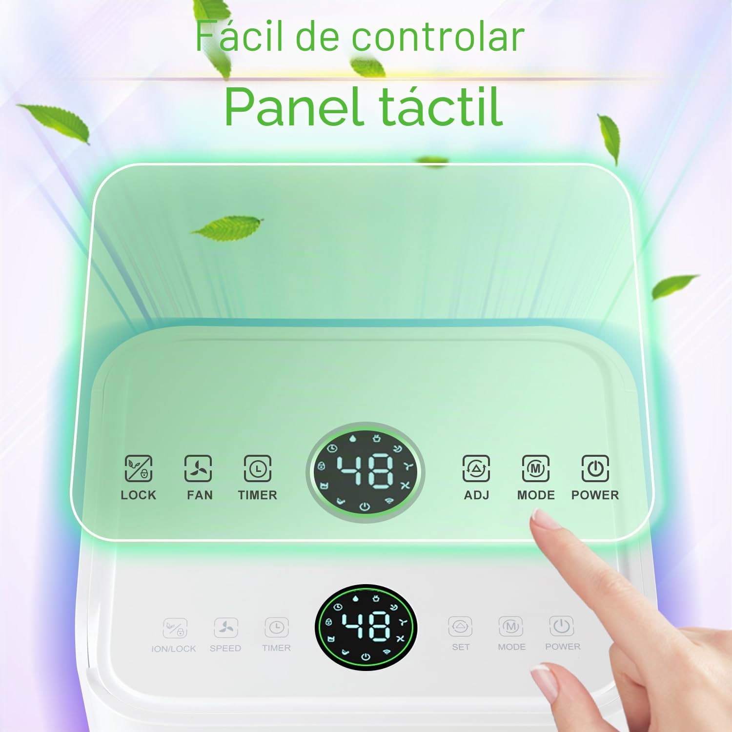 Deshumidificador Rendimiento de deshumidificación de 16 l/12 h - para un tamaño de habitación de aproximadamente 15-25 m² - con 4 modos de funcionamiento, función de descongelación