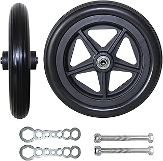 2 Pieces Wheelchair Caster Wheels, 7inch 8inch Wheelchair Wheels (5/16